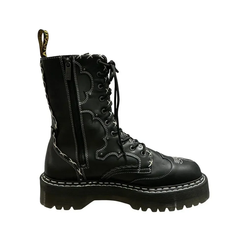 Dr. Martens Jadon Hi Boot Gothic Americana Leather Platforms Black Men’s Size 14